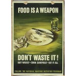 Πίνακας χειροποίητος food is a weapon 20x30 εκ