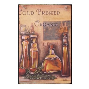 Πίνακας χειροποίητος olive oil vintage 20x30 εκ