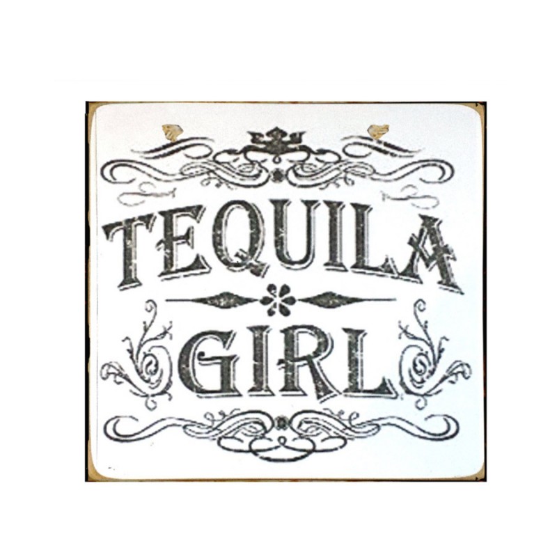 Πίνακας χειροποίητος tequila girl 21x21 εκ