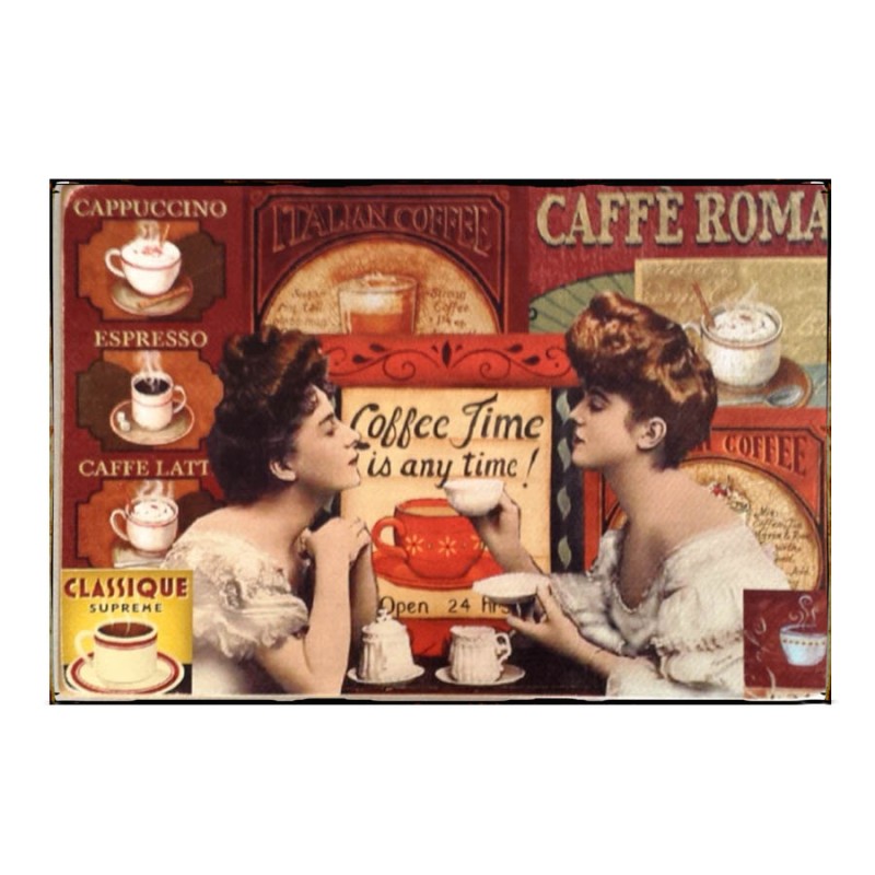 Πίνακας χειροποίητος vintage coffee time