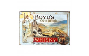 Πίνακας χειροποίητος vintage διαφήμιση Boyd's whiskey 
