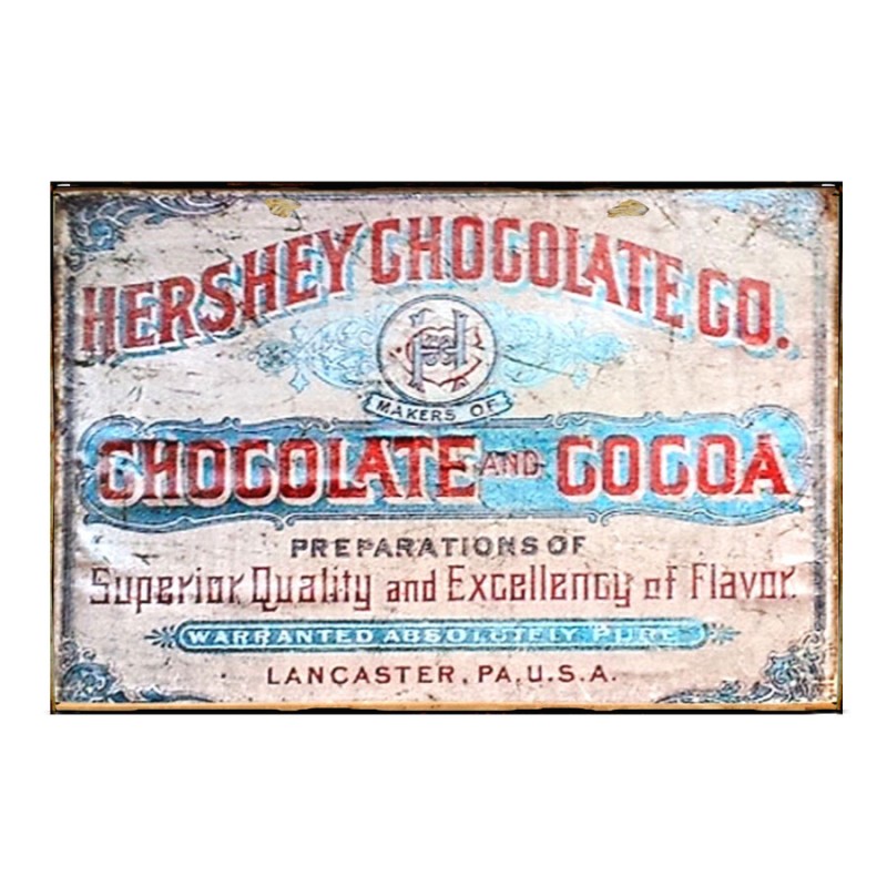 Πίνακας χειροποίητος vintage διαφήμιση Hershey chocolate