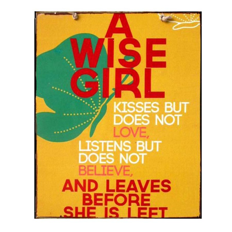 Πίνακας χειροποίητος wise girl 20x25 εκ