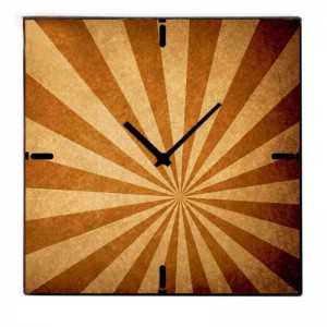 Retro τετράγωνο ξύλινο χειροποίητο ρολόι 60x60 εκ
