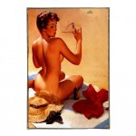 Sexy pin up girl vintage ξύλινο ταμπελάκι