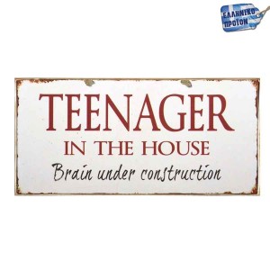 Teenager ξύλινο vintage πινακάκι 26x13 εκ