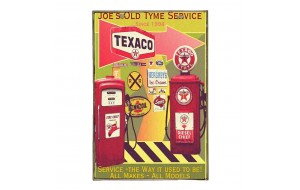 Texaco vintage ξύλινο πινακάκι 20x30 εκ