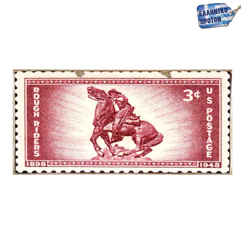 US poststamp χειροποίητος πίνακας γραμματόσημο