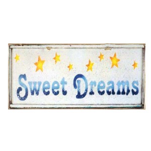 Vintage χειροποίητο πινακάκι sweet dreams 26x13 εκ