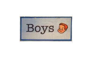 Vintage χειροποίητο πινακάκι boys 26x13 εκ