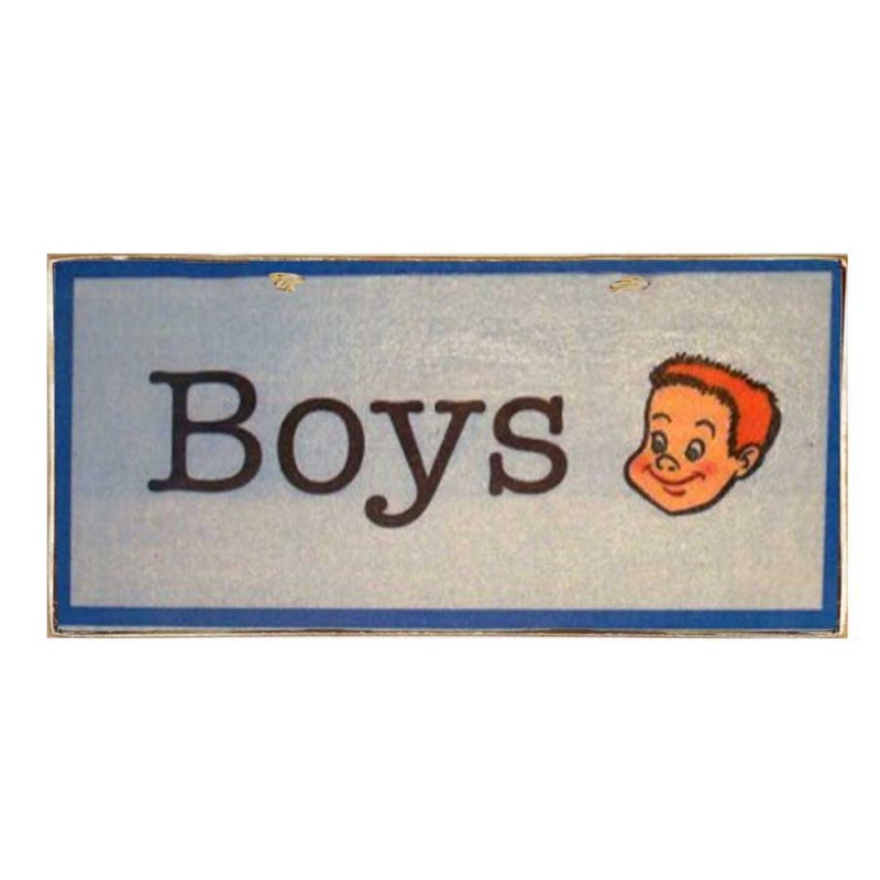 Vintage χειροποίητο πινακάκι boys 26x13 εκ