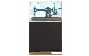 Vintage ραπτομηχανή χειροποίητος μαυροπίνακας 26x38 εκ