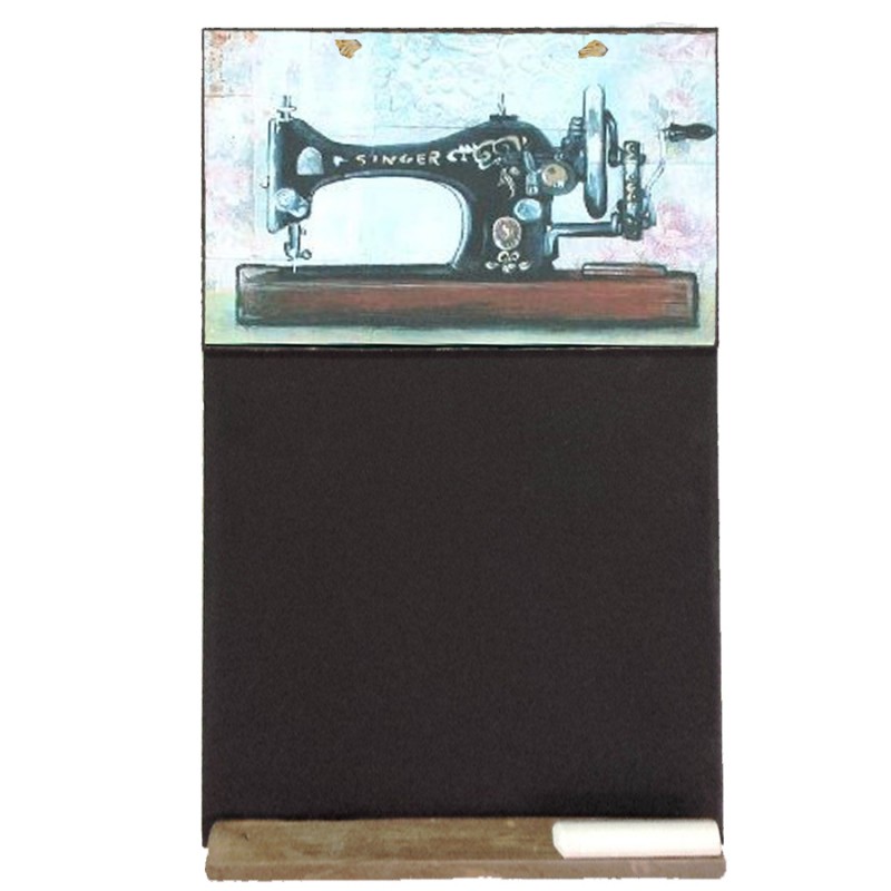 Vintage ραπτομηχανή χειροποίητος μαυροπίνακας 26x38 εκ
