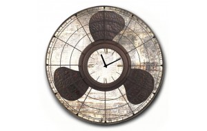 Vintage ρολόι τοίχου propeller ξύλινο χειροποίητο 48 εκ