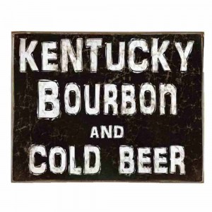 Bourbon and beer vintage ξύλινος πίνακας 30x20 εκ