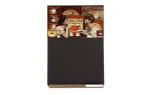 Coffee time vintage ξύλινος χειροποίητος μαυροπίνακας 26x38 εκ