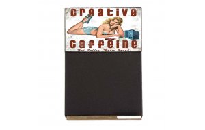 Creative Caffeine  Ξύλινος Χειροποίητος Μαυροπίνακας 38 x 26 cm