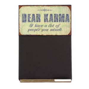 Dear karma ξύλινος χειροποίητος μαυροπίνακας 26x38 εκ