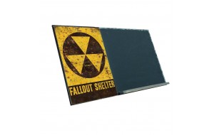 Fallout Shelter  Ξύλινος χειροποίητος μαυροπίνακας 38x26 εκ