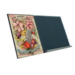 Fleurs  Ξύλινος χειροποίητος μαυροπίνακας 38x26 εκ