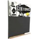 Gin tonic ξύλινος χειροποίητος μαυροπίνακας 26x38 εκ