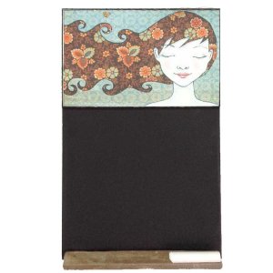 Girly Hair - Χειροποίητος μαυροπίνακας 26 x 38 εκ