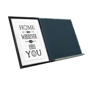 Home is - Ξύλινος χειροποίητος μαυροπίνακας 38x26 εκ