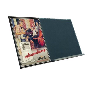 iPod ξύλινος χειροποίητος μαυροπίνακας 38x26 εκ