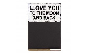 Love You to The Moon and Back  Ξύλινος Χειροποίητος Μαυροπίνακας 38 x 26 cm
