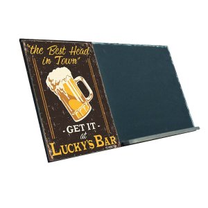 Lucky's Bar  Ξύλινος Χειροποίητος Μαυροπίνακας 38 x 26 cm