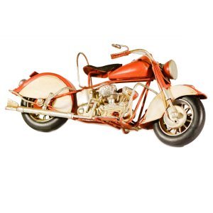 Μεταλλική διακοσμητική vintage μοτοσυκλέτα κόκκινη 27 εκ 