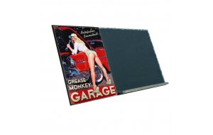Pin Up Girl Garage Ξύλινο μαυροπινακάκι 38x26 εκ