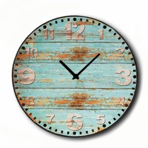 Ξύλινο χειροποίητο ρολόι beach 32 εκ