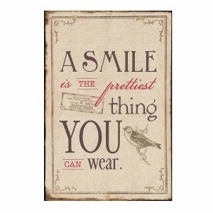 The smile vintage ξύλινο πινακάκι
