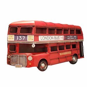 Vintage Μεταλλικό Κάδρο London Bus 32x19cm