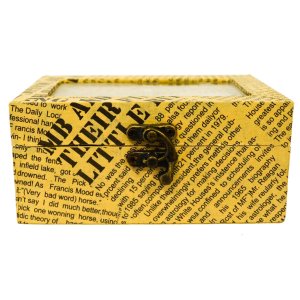 Ξύλινο κουτί ραπτικής με διακόσμηση 15x10x7 εκ