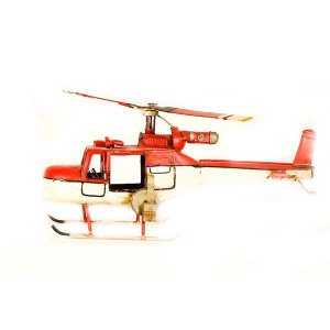Vintage μεταλλικό διακοσμητικό πυροσβεστικό ελικόπτερο 35x11x16 εκ