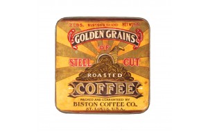 Σουβέρ ξύλινo χειροποίητo golden grains coffee