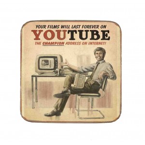 Σουβέρ ξύλινo χειροποίητo retro web YouTube