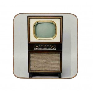 Σουβέρ ξύλινo χειροποίητo tv vintage