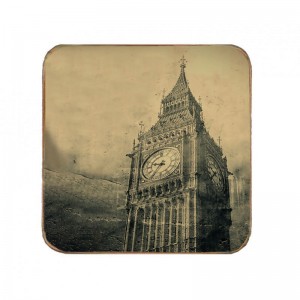 Σουβέρ Ξύλινo Χειροποίητo Big Ben 