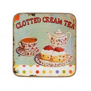 Σουβέρ Ξύλινo Χειροποίητo Clotted Cream Tea