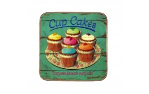 Σουβέρ ξύλινo χειροποίητo cupcakes