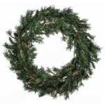 Brown Fir Χριστουγεννιάτικο στεφάνι με κουκουνάρια 120εκ