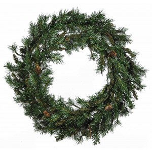 Brown Fir Χριστουγεννιάτικο στεφάνι με κουκουνάρια 120 εκ