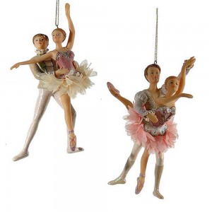 Σετ 2 κρεμαστά διακοσμητικά ζευγάρια χορευτές μπαλέτου 13 εκ