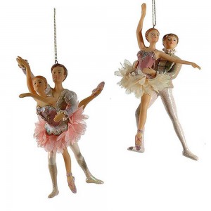 Σετ 2 κρεμαστά διακοσμητικά ζευγάρια χορευτές μπαλέτου 13 εκ