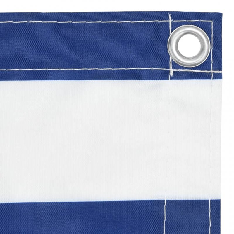 Διαχωριστικό Βεράντας Λευκό/Μπλε 75 x 300 εκ. Ύφασμα Oxford