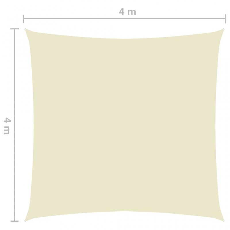 Πανί Σκίασης Τετράγωνο Κρεμ 4 x 4 μ. από Ύφασμα Oxford