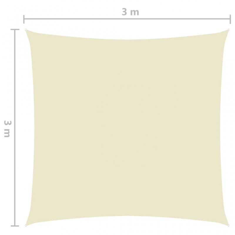 Πανί Σκίασης Τετράγωνο Κρεμ 3 x 3 μ. από Ύφασμα Oxford